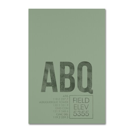 08 Left 'ABQ ATC' Canvas Art,12x19